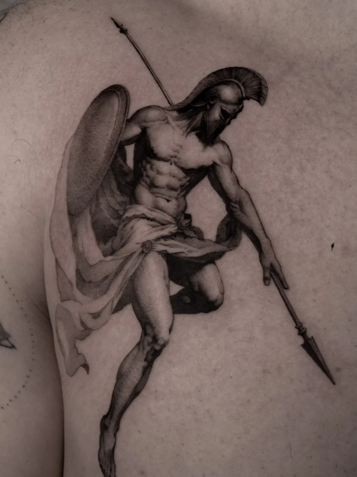 Spartan (Detail) — Tattoo von Ted Faulmann